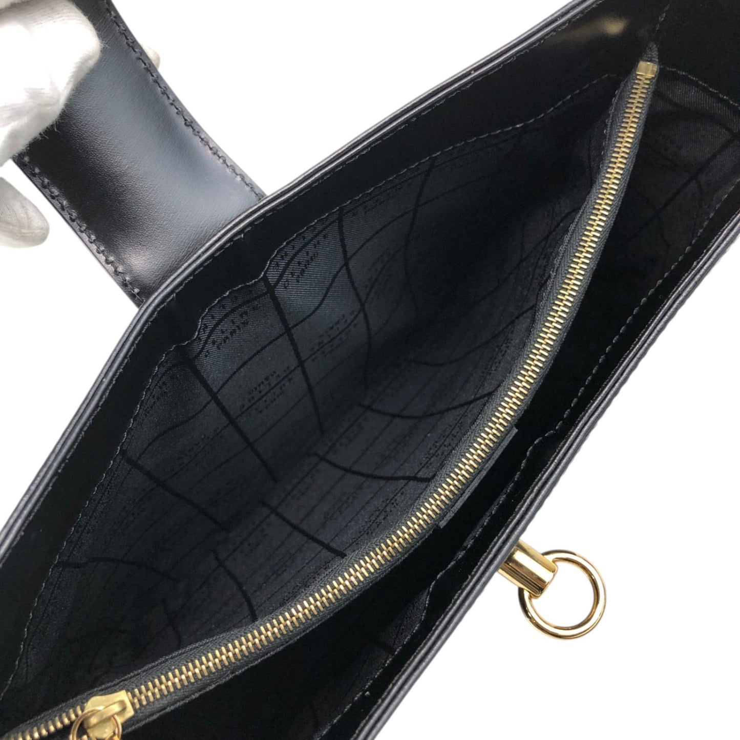 CELINE Gancini Shoulder bag Black Vintage ucswkg