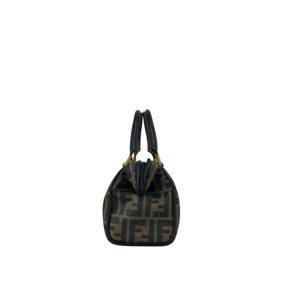 FENDI Zucca Two-way Small Boston bag Shoulder bag Black Vintage prhk66
