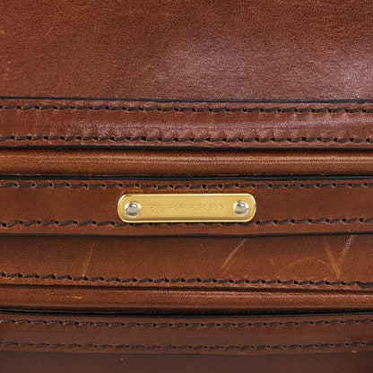 BURBERRYLogo Front Buckle Shoulder bag Brown Vintage 66nxby