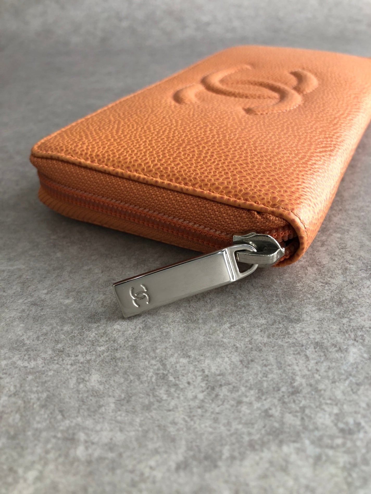 CHANEL Coco Mark Long Wallet Brown Vintage jrtiha