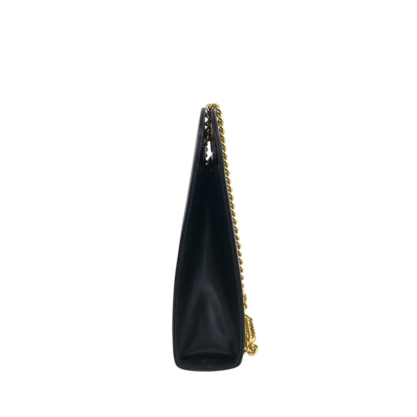 Salvatore Ferragamo Gancini Chain Shoulder bag Black Vintage zhmyy2