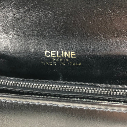 CELINE Triomphe Shoulder bag Black Vintage n24pjw