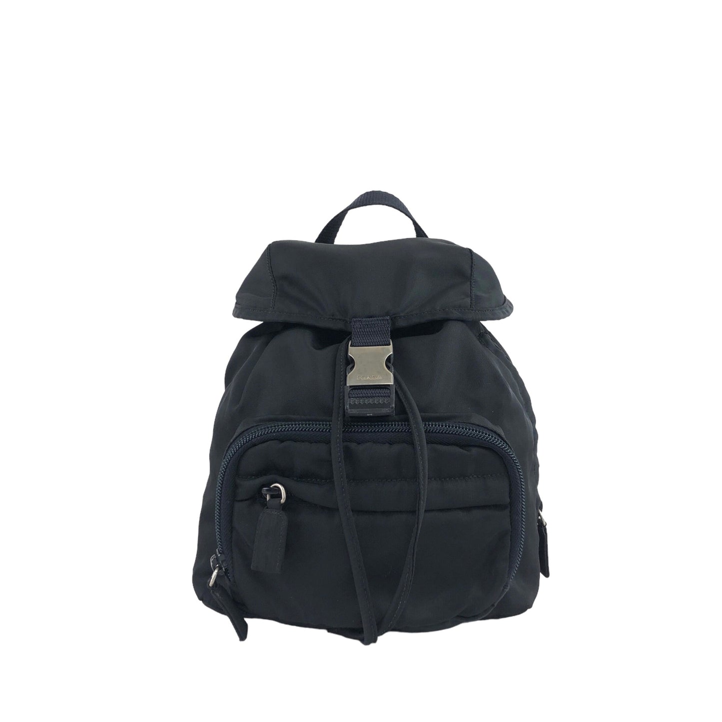 PRADA Triangle Logo Backpack Black Vintage x4kpsj