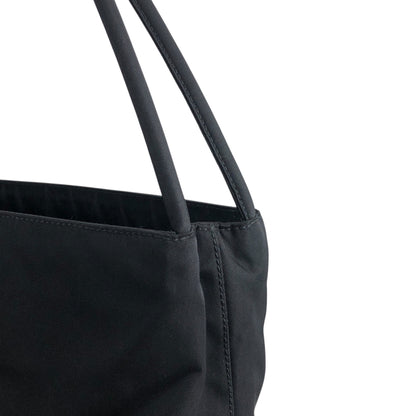 PRADA Triangle Logo Shoulder bag Black Vintage cdactr
