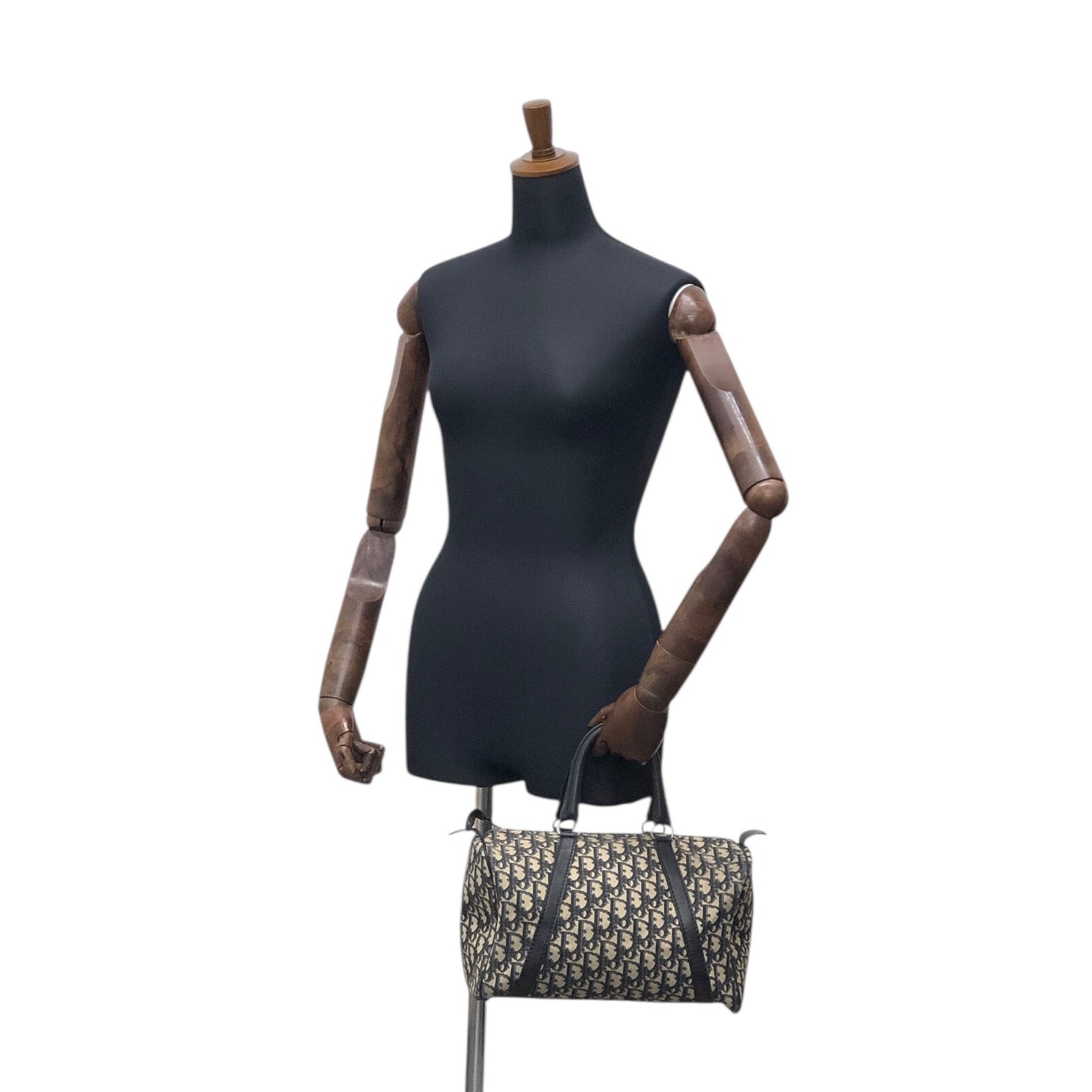 Christian Dior Trotter Handbag Boston bag Navy Vintage zhimdv