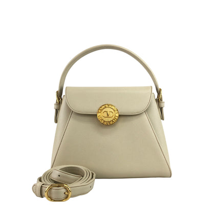 VALENTINO GARAVANI Two-way Handbag Shoulder bag Ivory Vintage t7g327