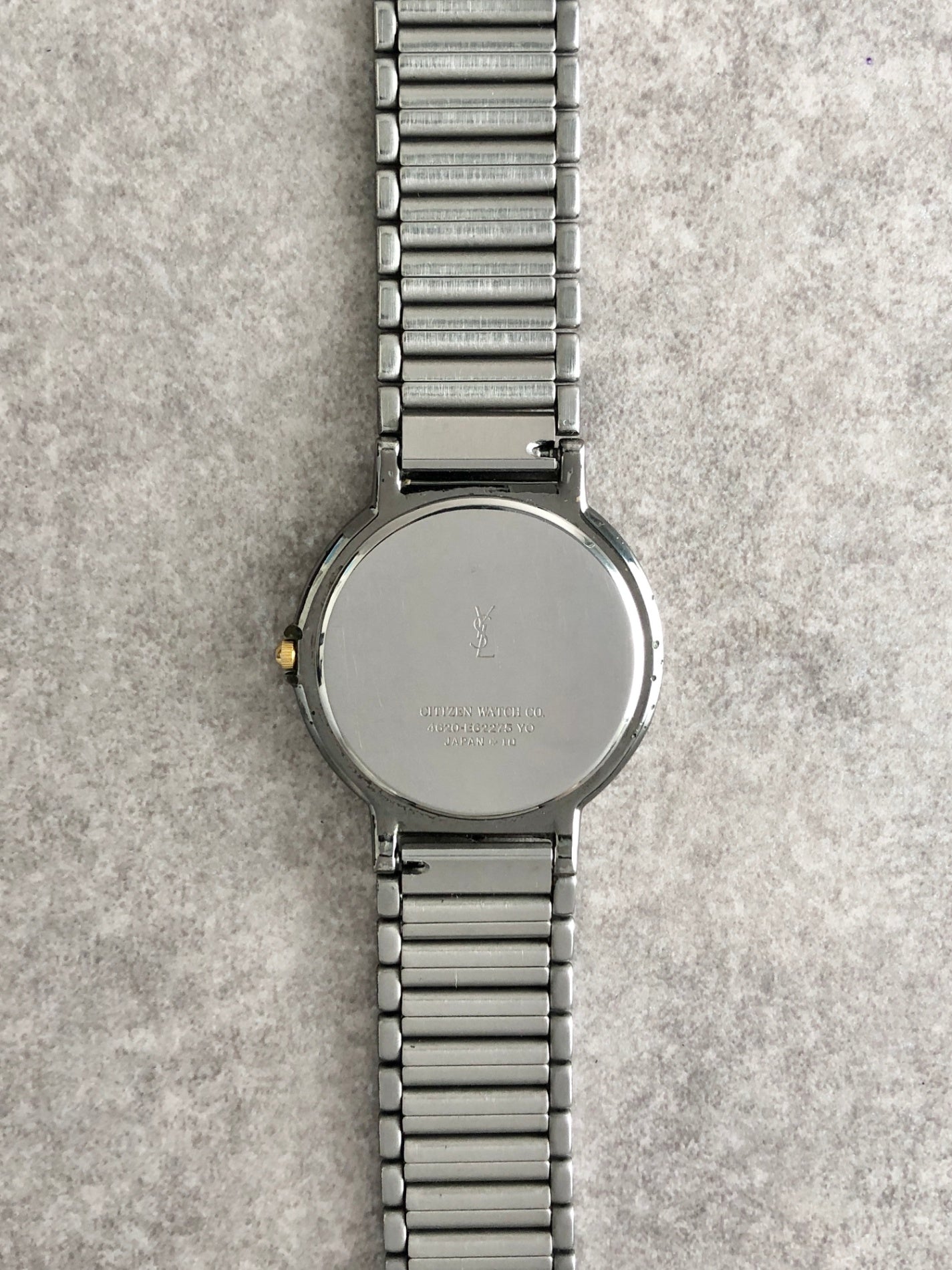 Yves Saint Laurent YSL Logo Watch Silver 4620-E62275 YO Vintage bufvtw