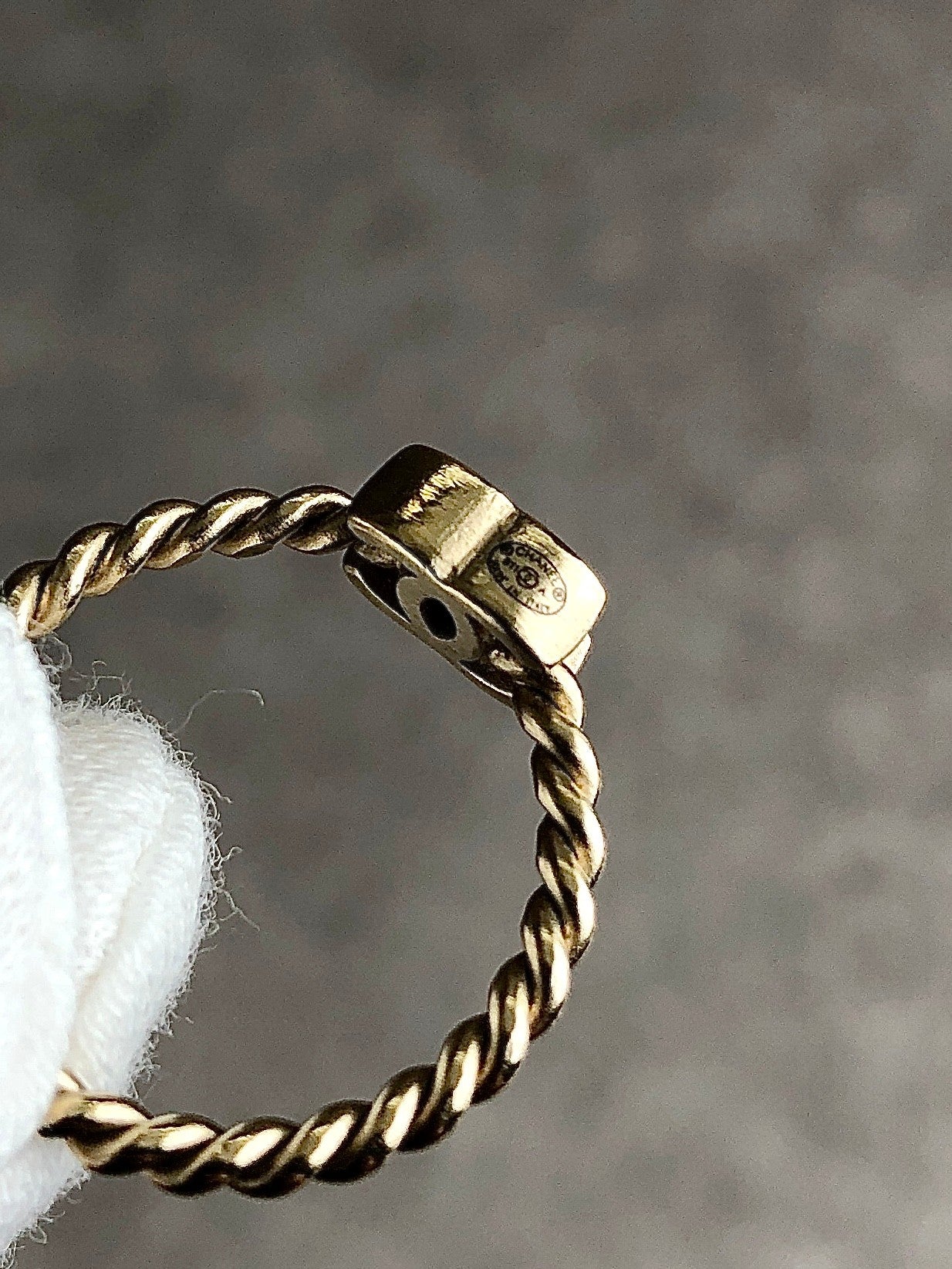 CHANEL Coco Mark Ring Gold Vintage i25hvh
