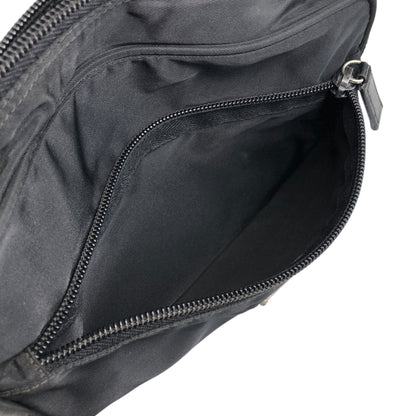 PRADA Tessuto Triangle Logo Shoulder bag Black Vintage rjf7np