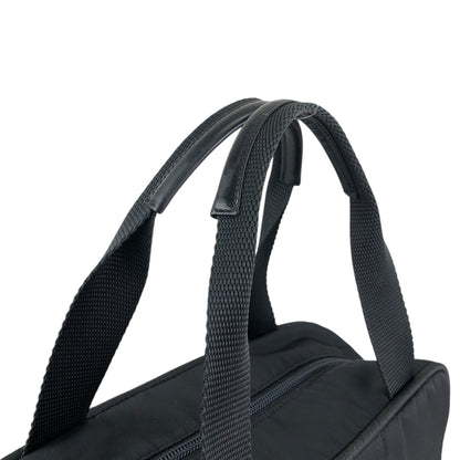 PRADA Tessuto Triangle Logo Padlock Handbag Black Vintage h25vhs