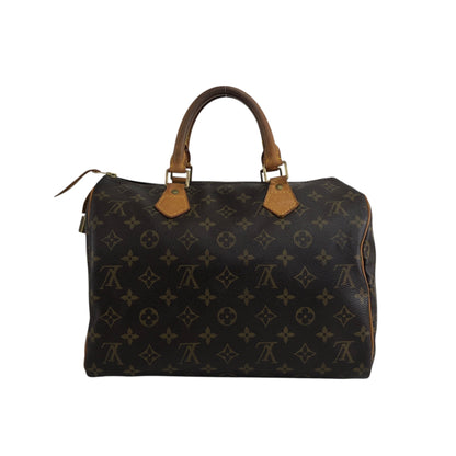 LOUIS VUITTON Monogram Speedy30 Small Boston bag Handbag Brown M41526 Vintage cdk84f