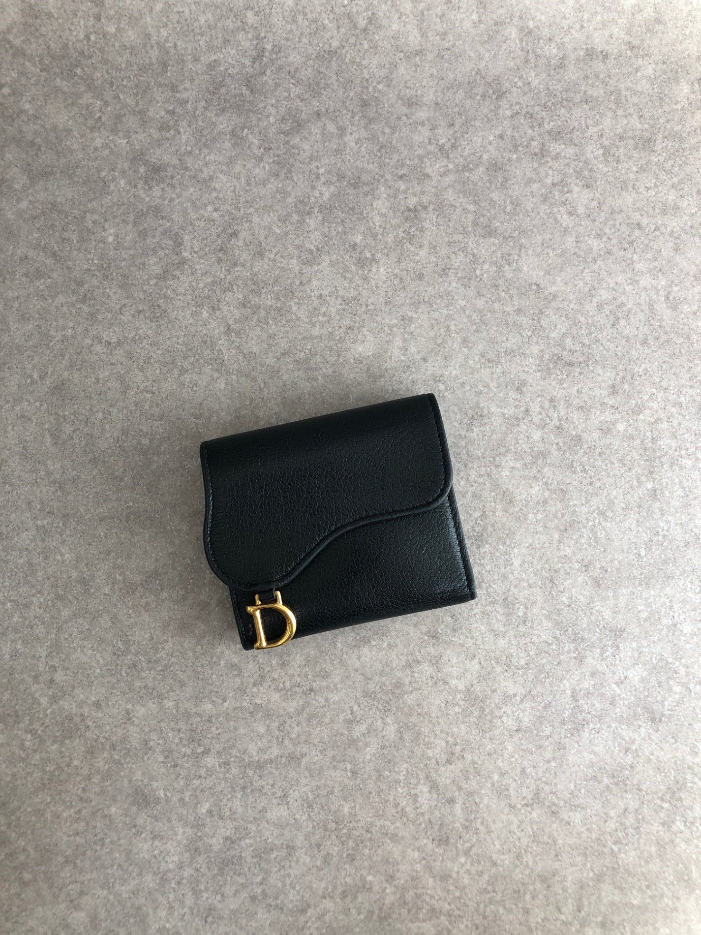 Christian Dior Logo Trifold Wallet Black Vintage 65wdpi