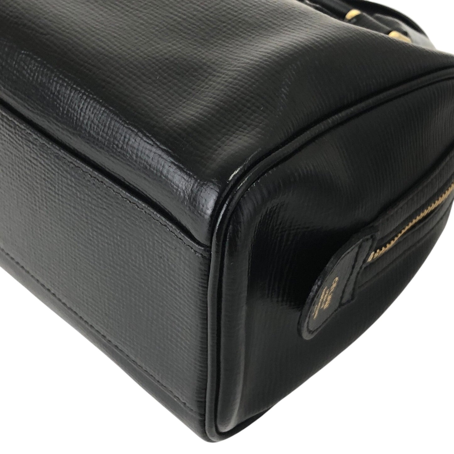 CELINE Blason Two-way Boston bag Shoulder bag Black Vintage cju3i5