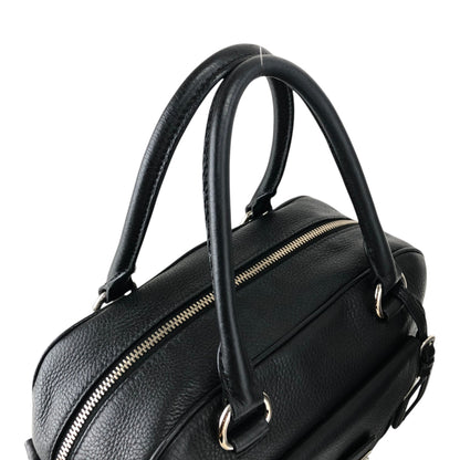 PRADA Logo Two-way Small Boston bag Shoulder bag Black Vintage 6yvxeb