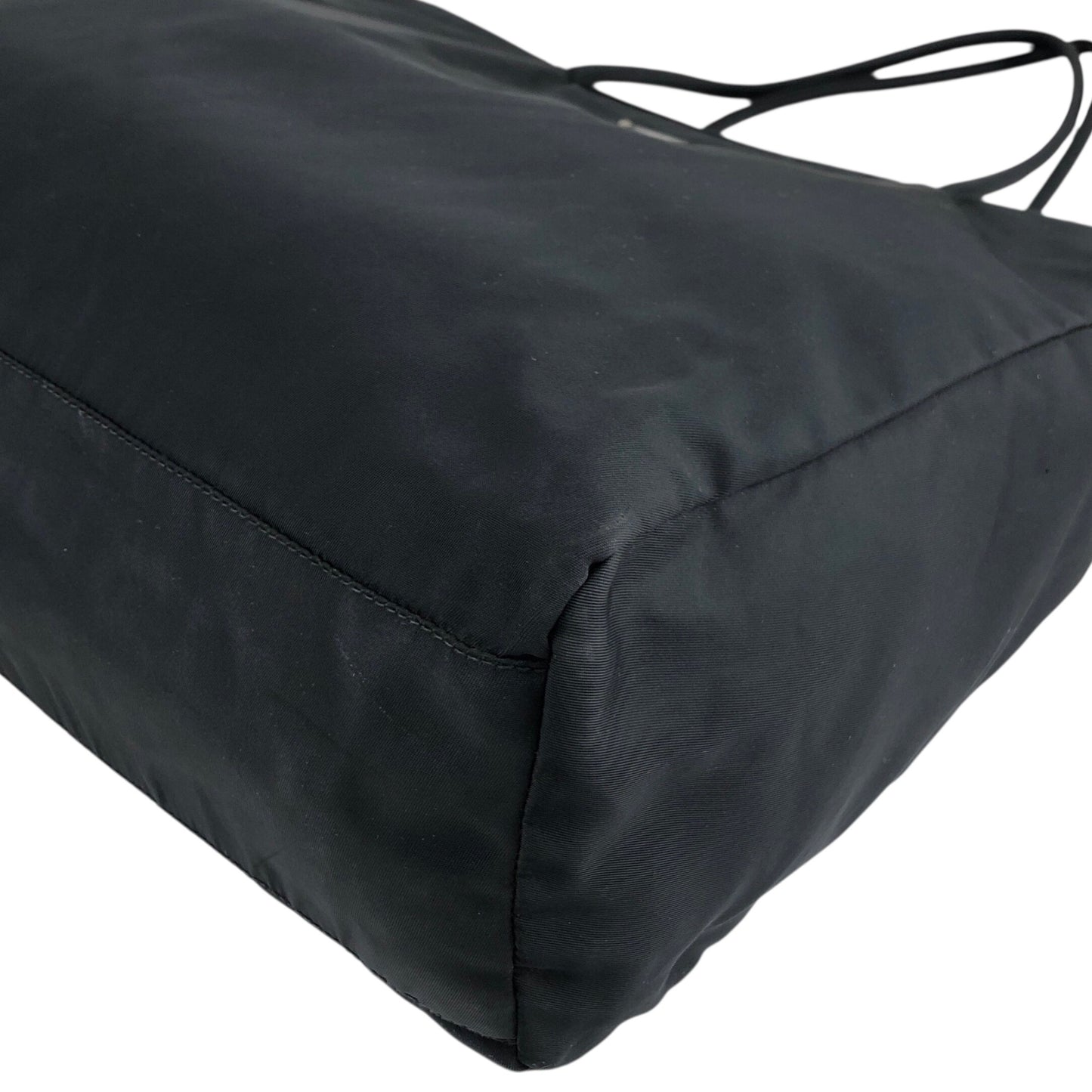 PRADA Tessuto Triangle Logo Totebag Black Vintage rsxruc