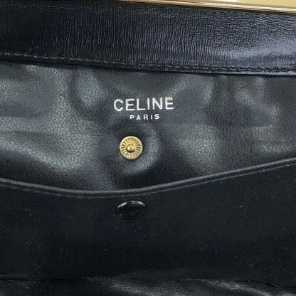 CELINE Blason Chain Shoulder bag Black Vintage yx4igc