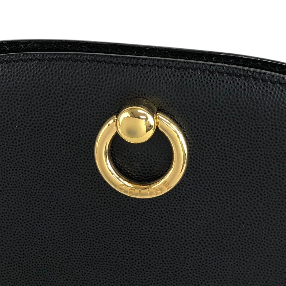 CELINE Gancini Shoulder bag Black Vintage 58rxc5