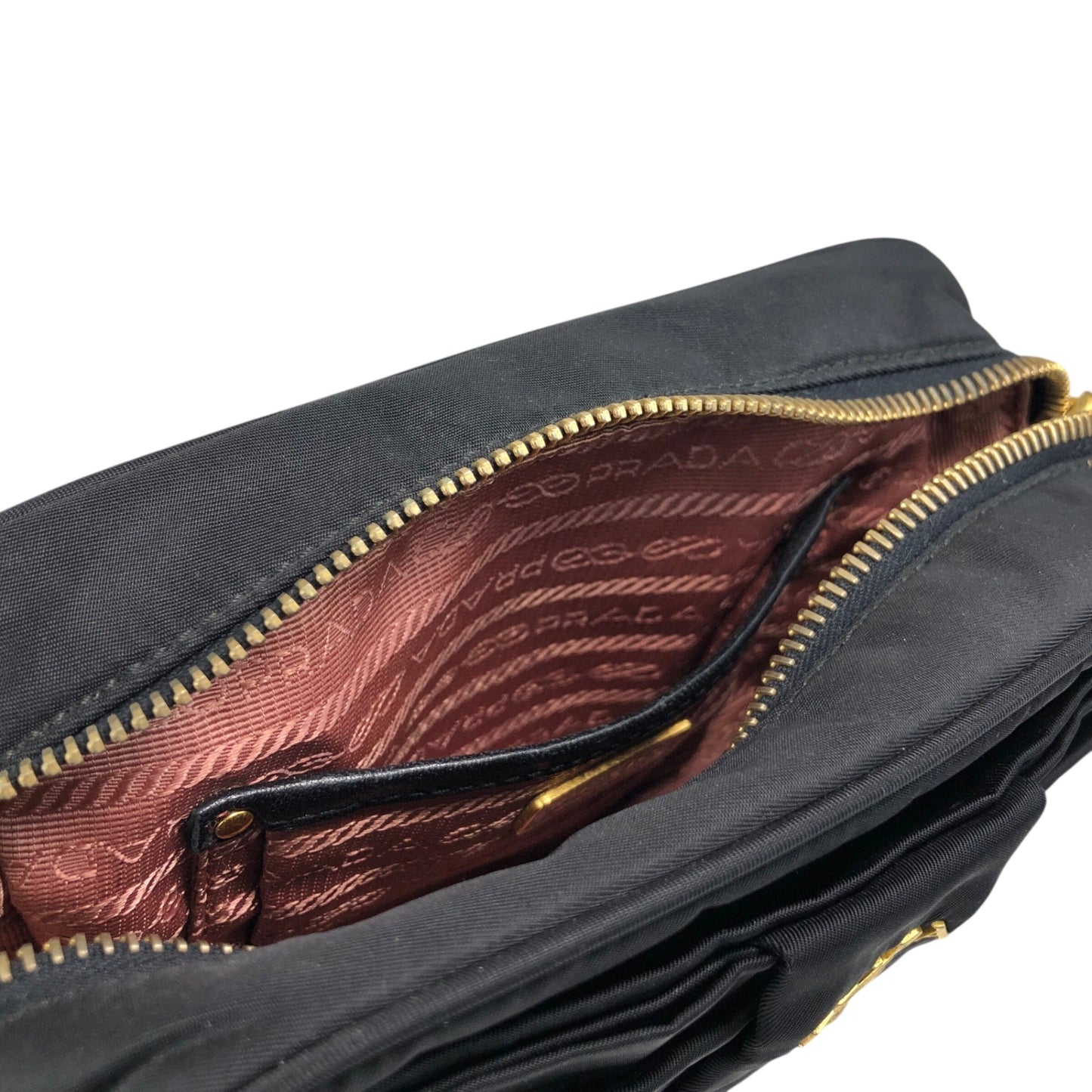 PRADA Logo Small Shoulder bag Black Vintage xg8z8w