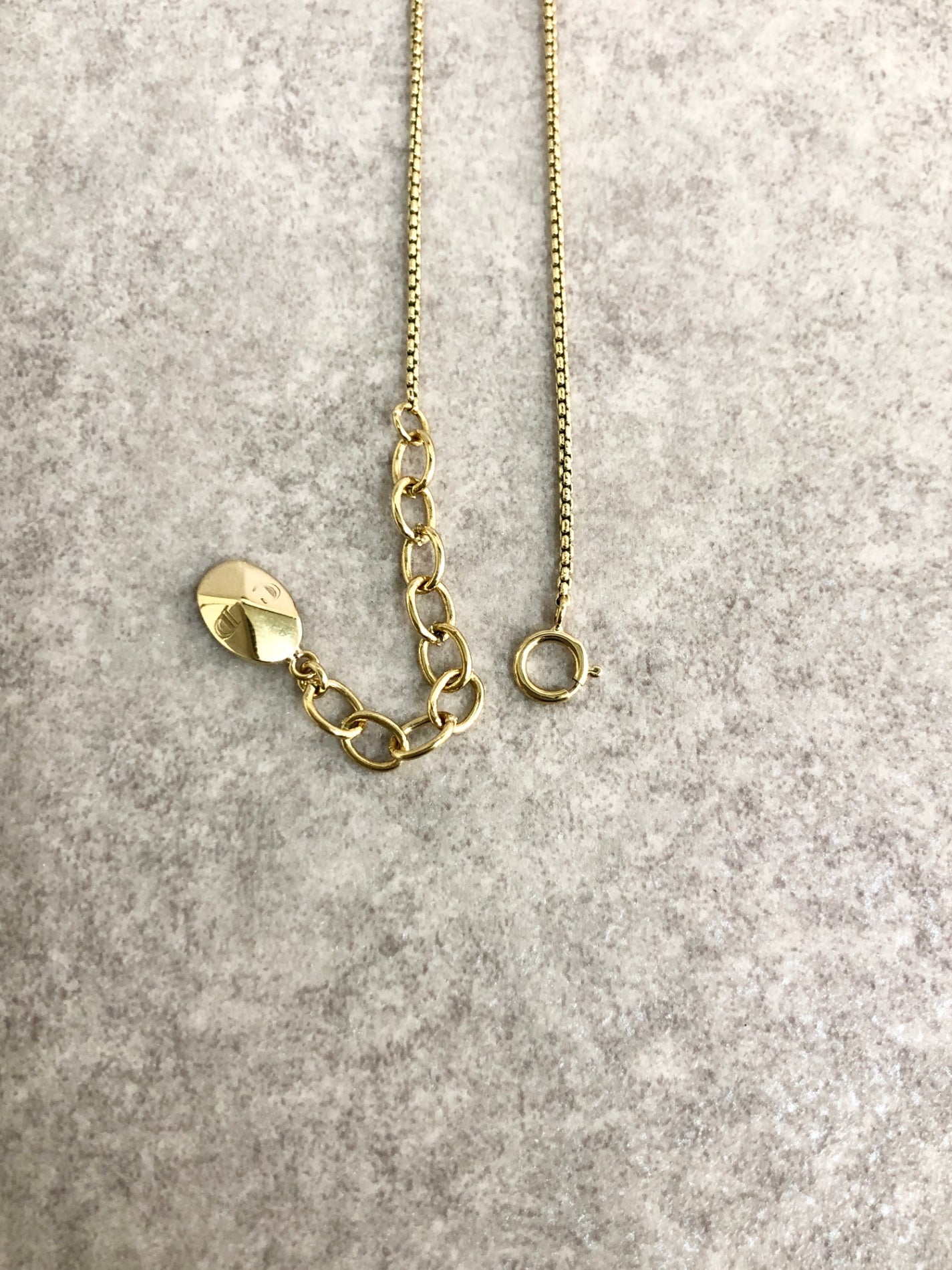 Christian Dior CD Logo Motif Rhinestone Necklace Gold Vintage ua7bst