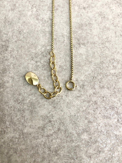 Christian Dior CD Logo Motif Rhinestone Necklace Gold Vintage ua7bst