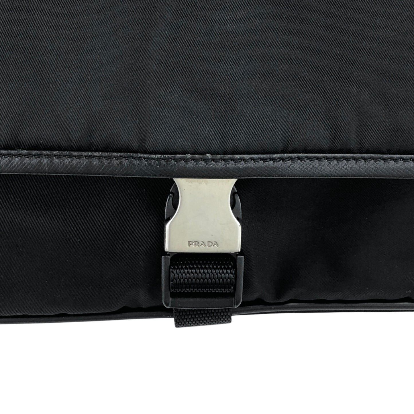 PRADA Triangle Logo Shoulder bag Black Vintage yp8wu5