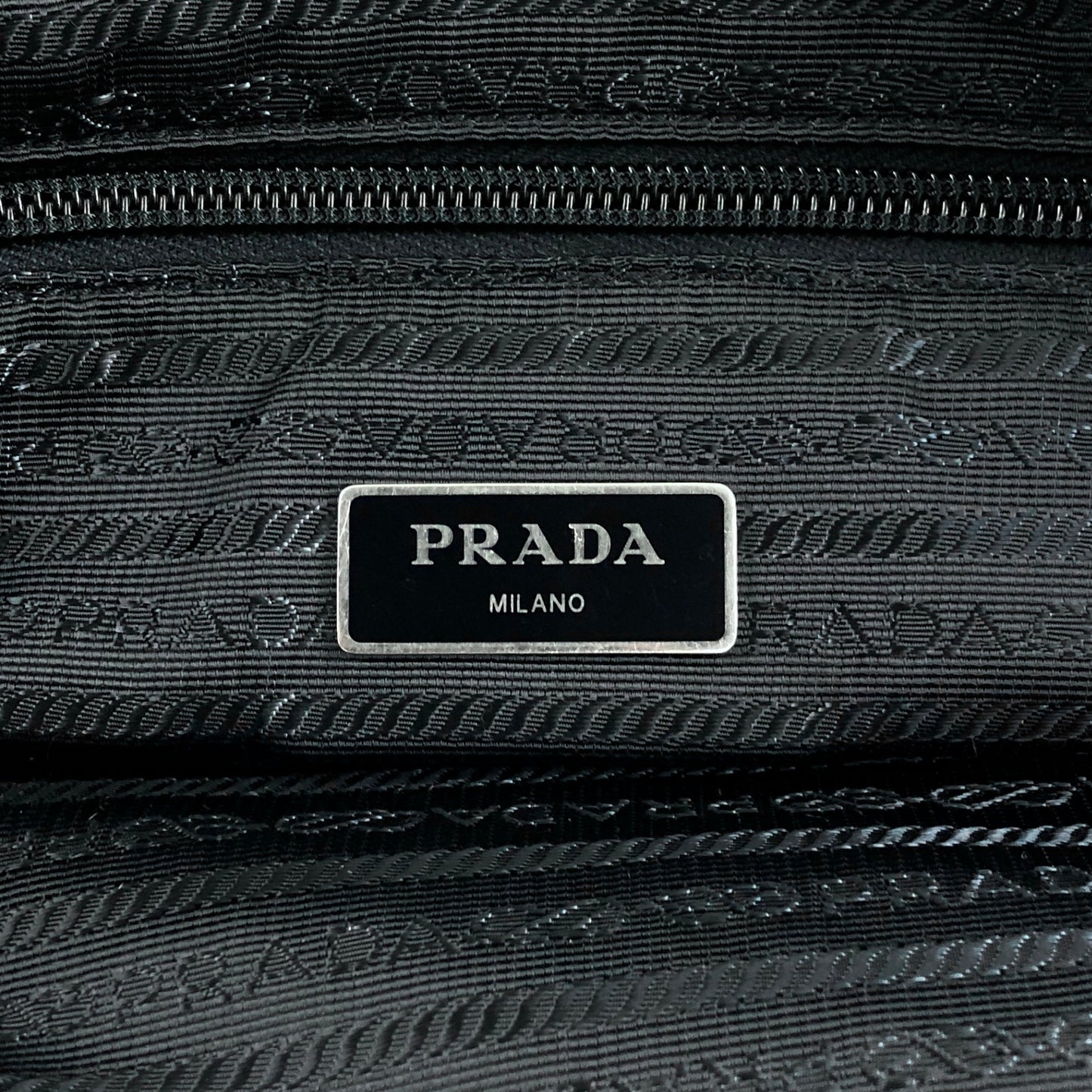 PRADA Tessuto Triangle Logo Totebag Navy Vintage 3j5ghg