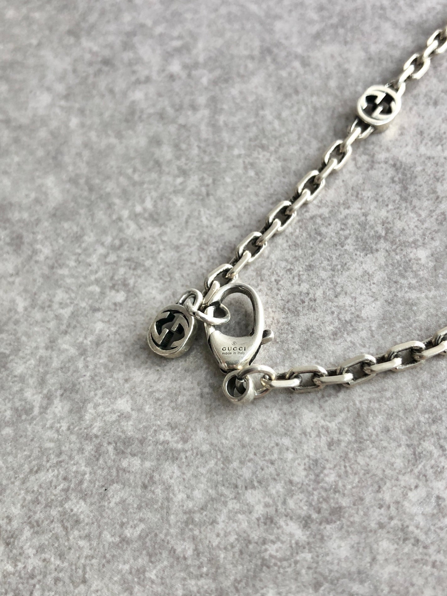 GUCCI Logo SILVER925 Bracelet Silver Vintage kacwvc