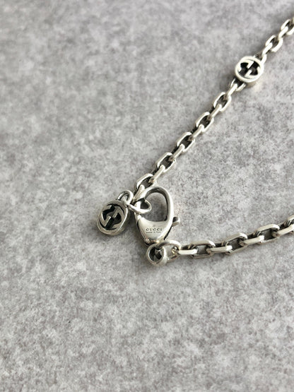 GUCCI Logo SILVER925 Bracelet Silver Vintage kacwvc