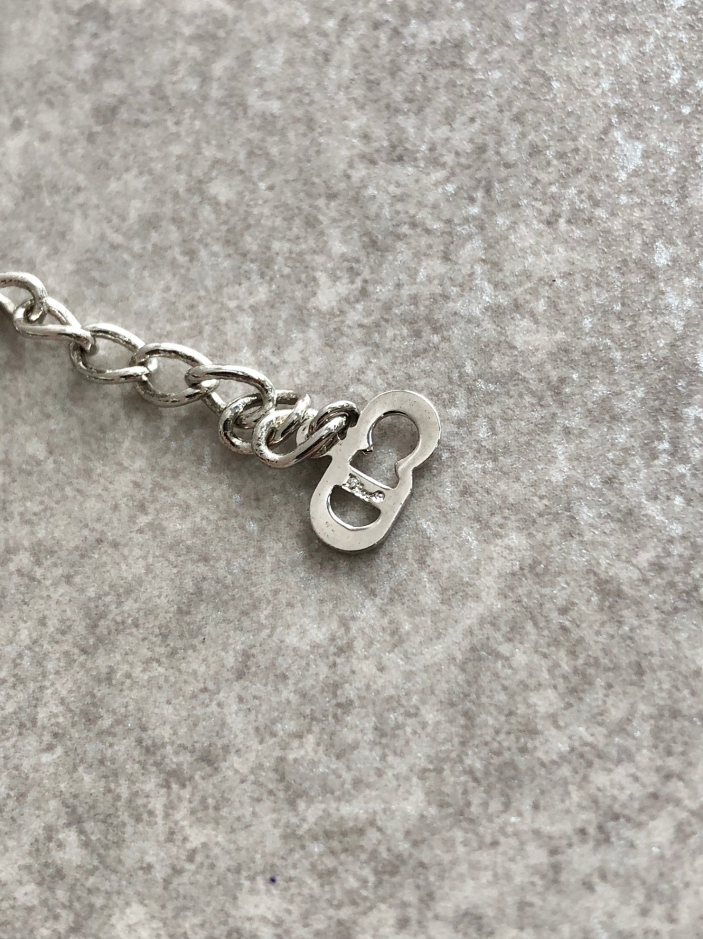 Christian Dior CD Logo Bracelet Silver Vintage syefv4