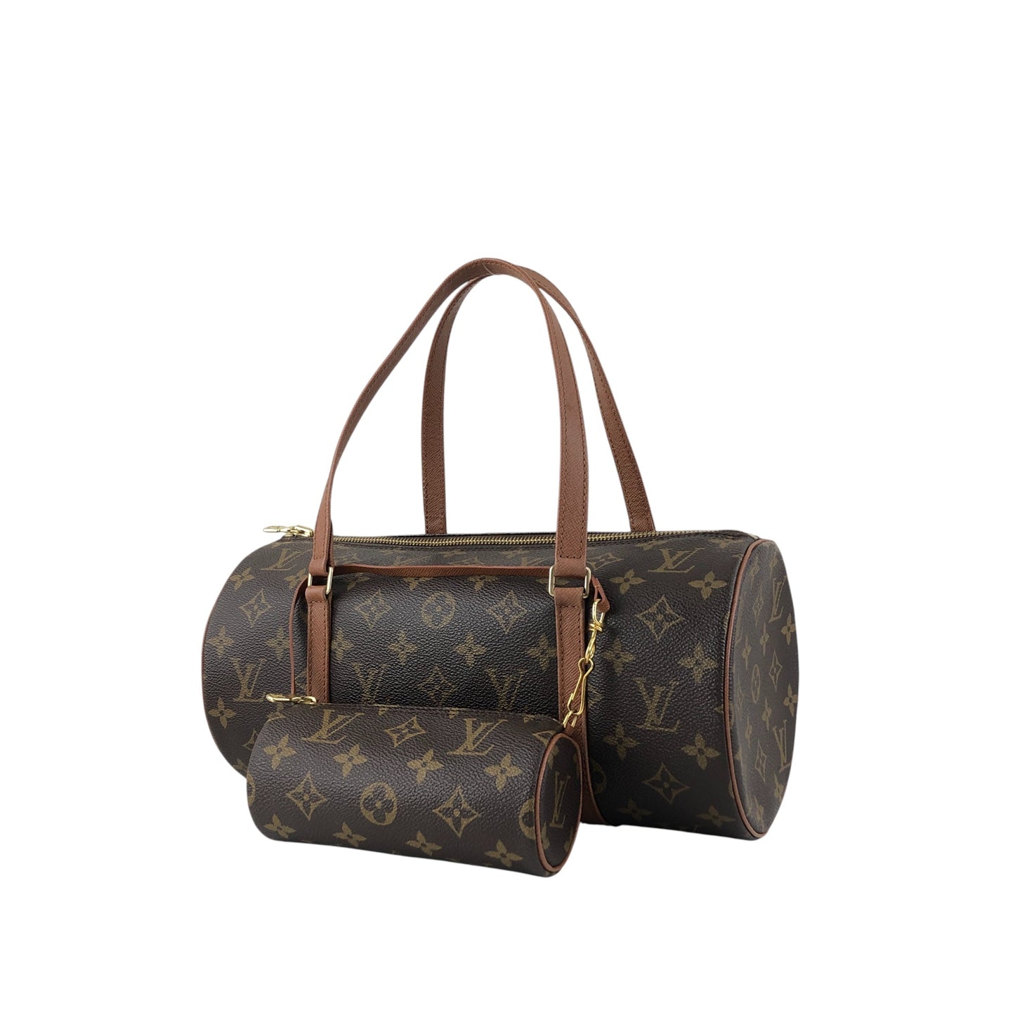 LOUIS VUITTON Monogram Handbag Brown M51365 Vintage zykjuk
