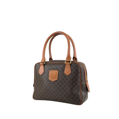 CELINE Macadam Blason Two-way Handbag Shoulder bag Brown Vintage 58rwg8