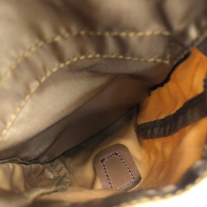 PRADA Tessuto Triangle Logo Double Pocket Backpack Beige Vintage rb8azz