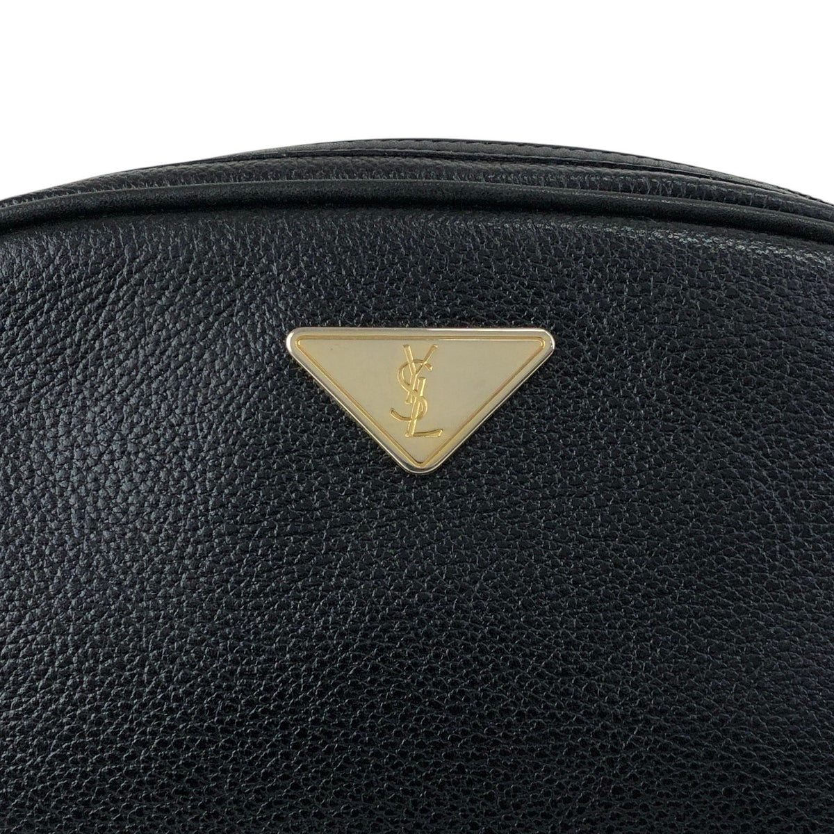 Yves Saint Laurent YSL Logo Shoulder bag Black Vintage fbers6
