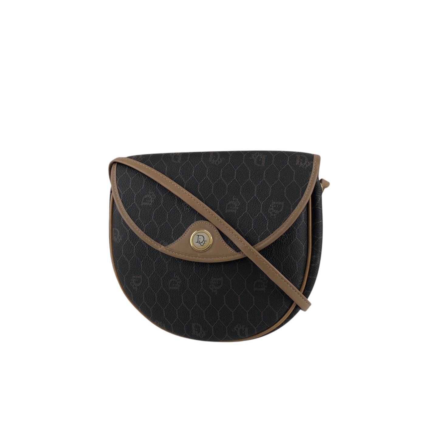 Christian Dior Honeycomb Pattern Small Shoulder bag Black Vintage ihhxgt