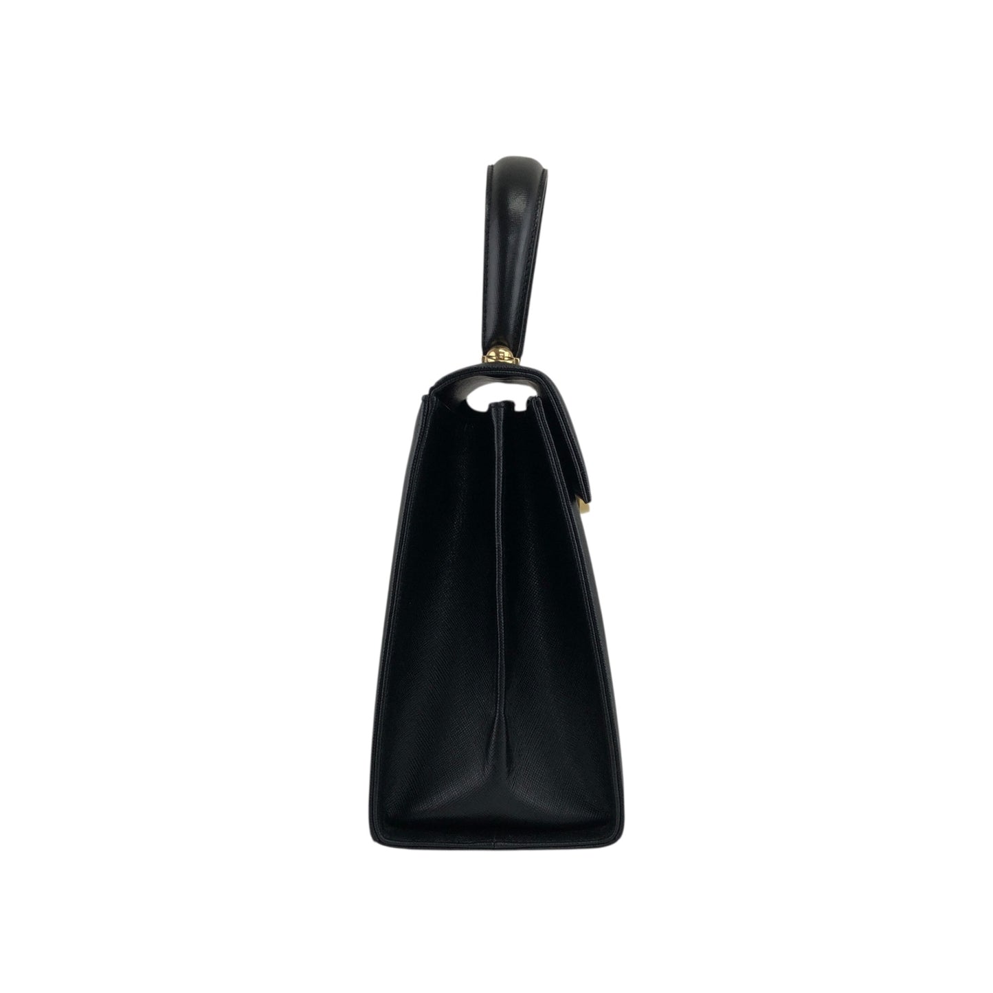 Salvatore Ferragamo Gancini Two-way Handbag Shoulder bag Black Vintage 67icsp