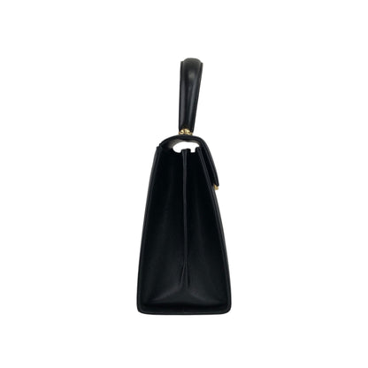 Salvatore Ferragamo Gancini Two-way Handbag Shoulder bag Black Vintage 67icsp