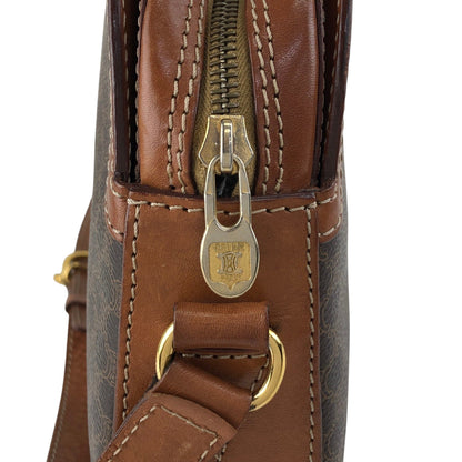 CELINE Macadam Blason Shoulder bag Brown Vintage bp2ksi