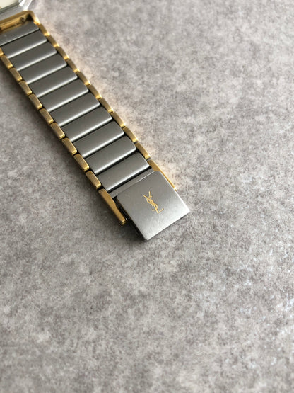 Yves Saint Laurent YSL Logo Watch Silver 2720-272269 Vintage 2v8csm
