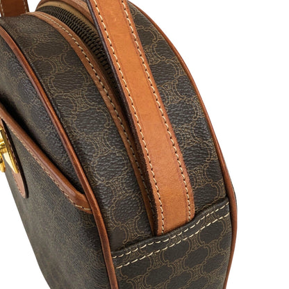 CELINE Macadam Gancini Round Shoulder bag Brown Vintage f76bfn