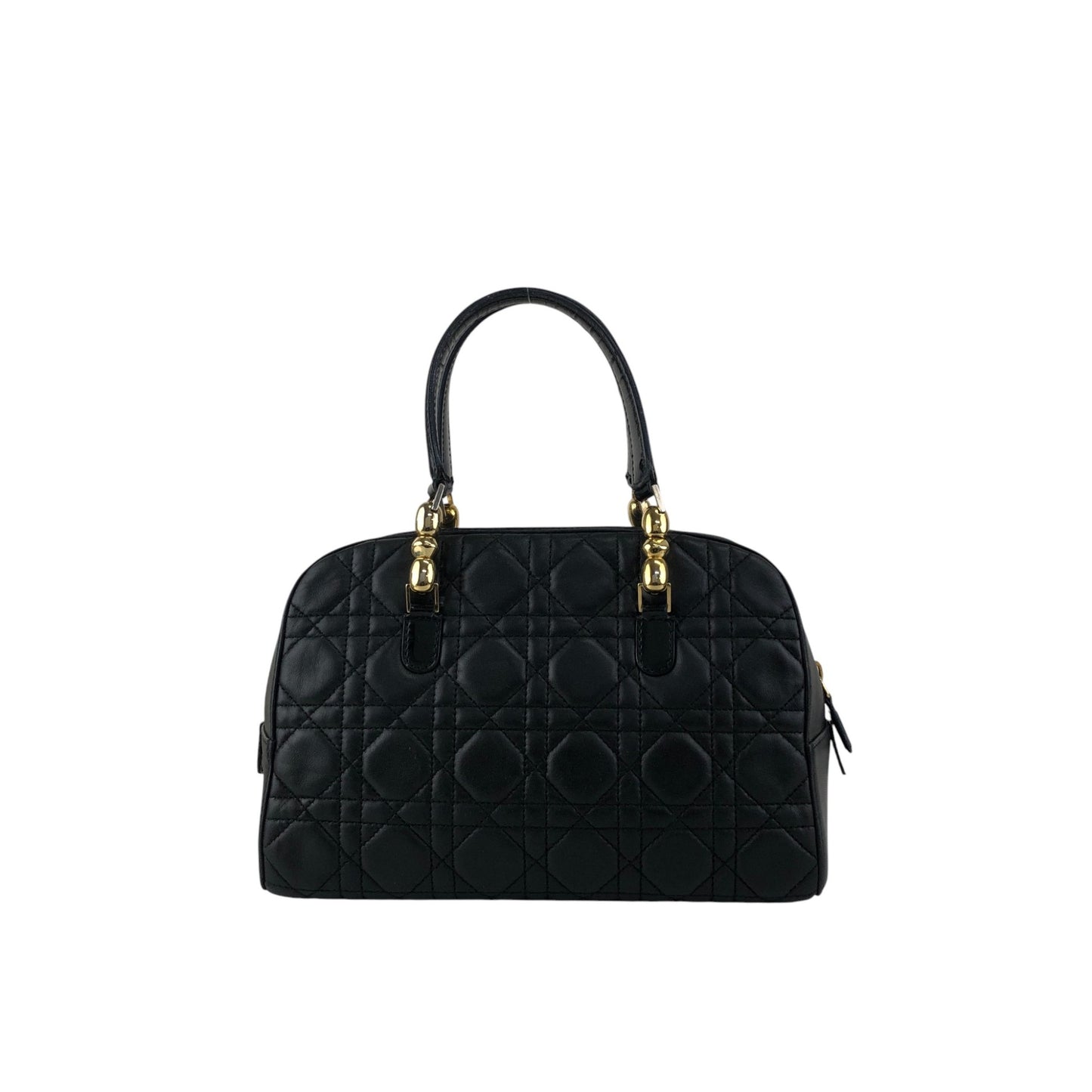 Christian Dior Cannage Small Boston bag Handbag Black Vintage ffmc6u