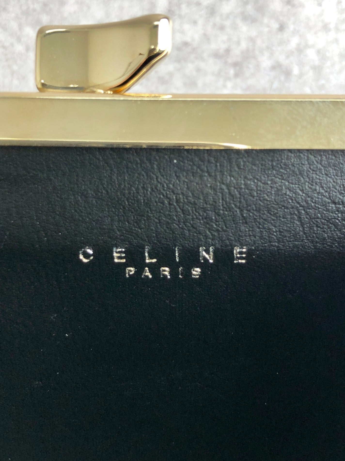 CELINE Macadam Coin Purse Black Vintage 4a2vhi