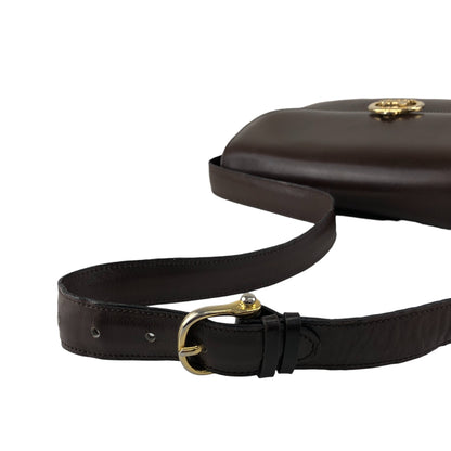 CELINE Triomphe Horse Carriage Shoulder bag Brown Vintage thyd2h