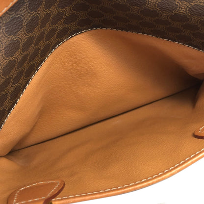 CELINE Macadam Blason Handbag Brown Vintage 5mzszr