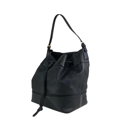 LOEWE Anagram Drawstring Shoulder bag Black Vintage kwnn6u