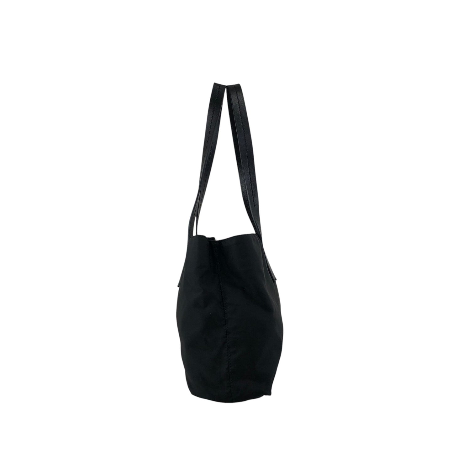 PRADA Tessuto Triangle Logo Totebag Black Vintage m6zub7