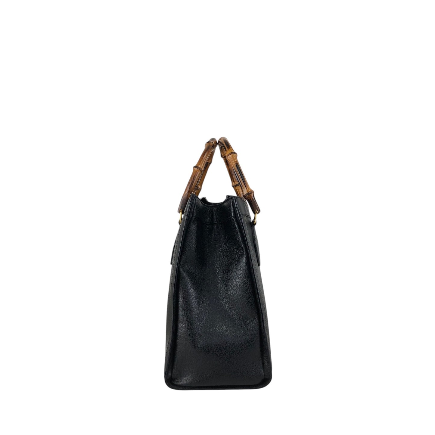 GUCCI Bamboo   Handbag Black 002・1095・0260 Vintage spzj7v