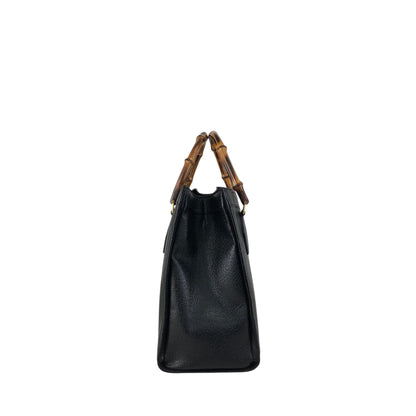 GUCCI Bamboo   Handbag Black 002・1095・0260 Vintage spzj7v