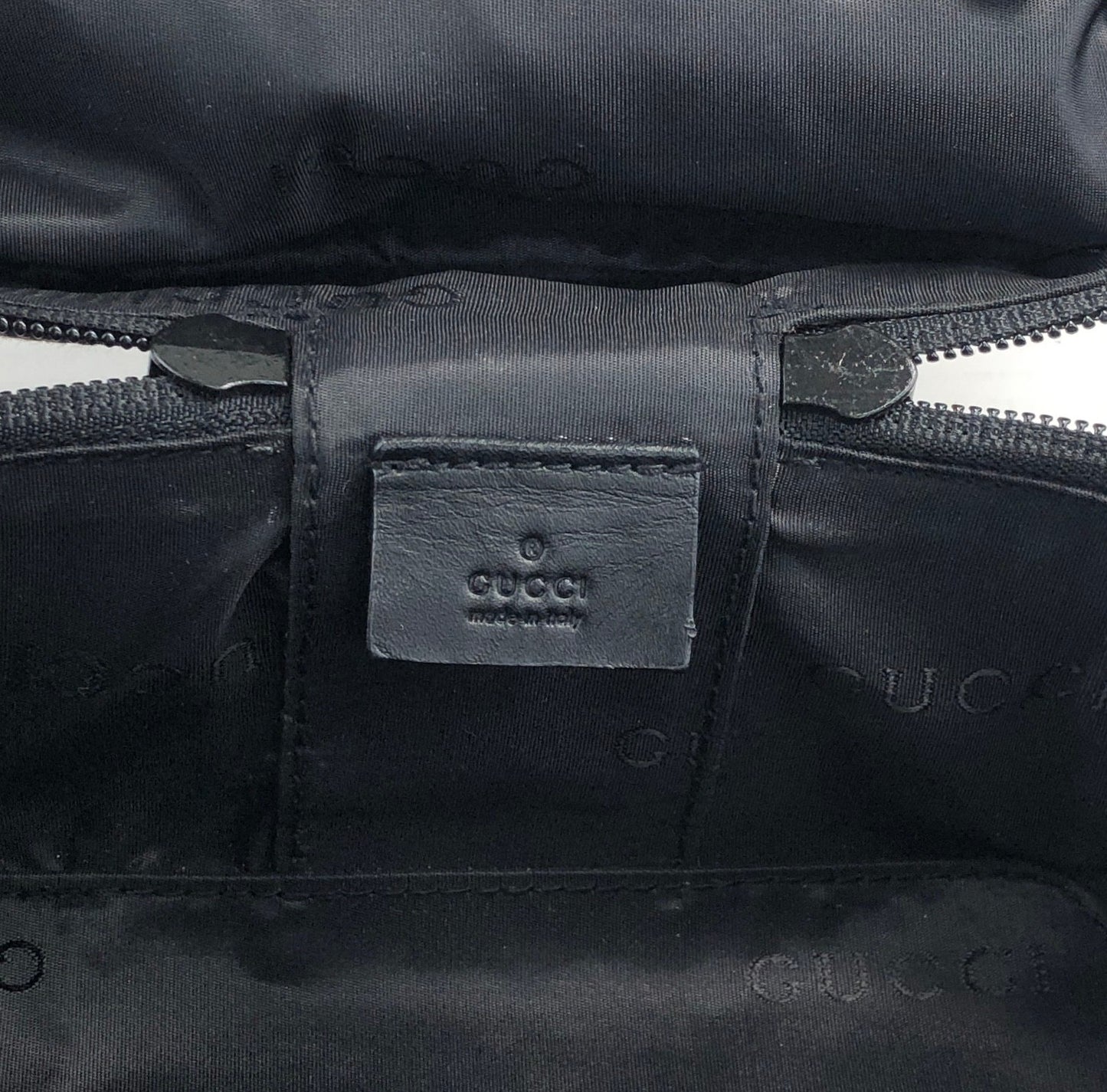 GUCCI GG Canvas Handbag Vanity bag Black Vintage px6678