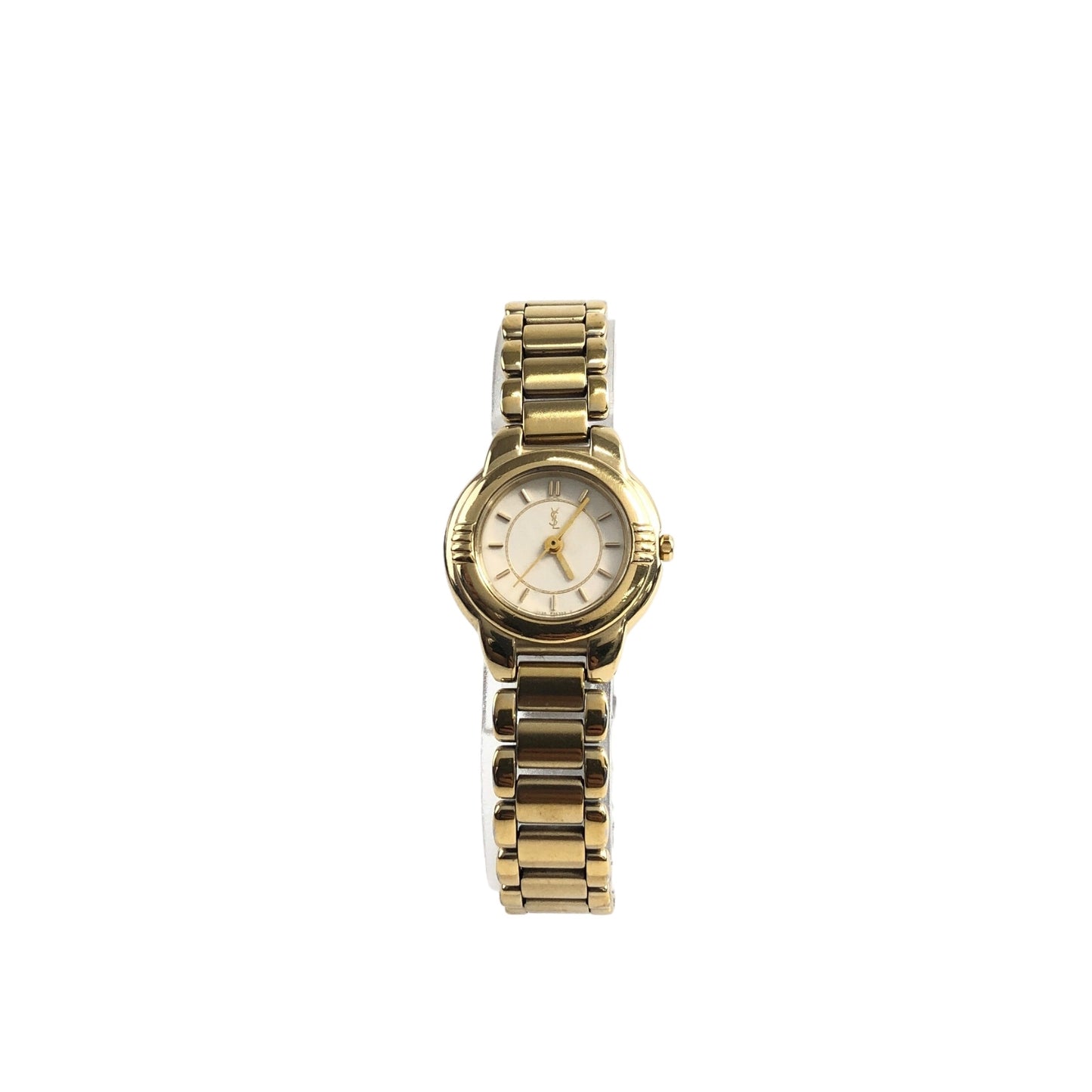 Yves Saint Laurent YSL Logo Watch Gold Vintage jygym8