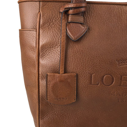 LOEWE Logo Embossed Totebag Brown Vintage 8s4u5v
